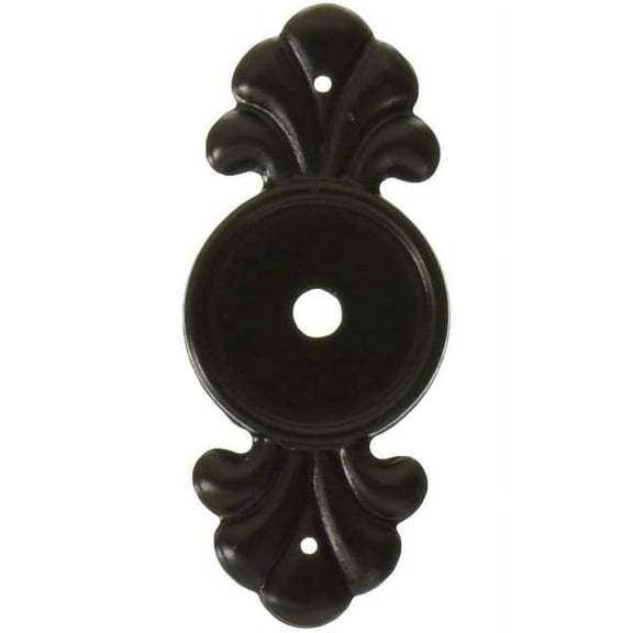 Emtek  Back Plate for Cabinet Knob, Flat Black