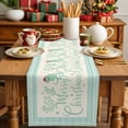 thumbnail image 4 of Table Runner 70 Inch Long - Merry Christmas Coral Octopus StarfishDecorative Table Scarf,Green Sealife on LinenDining Table Runners for Wedding Party Kitchen Dining Tables, 4 of 9