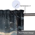 thumbnail image 5 of Fox Curtains Valances for Home Decor Winter Forest Snow Covered Pine Trees Privacy Window Valances for Living Room Kitchen 54 by 18 in, 1 Panel, 5 of 6