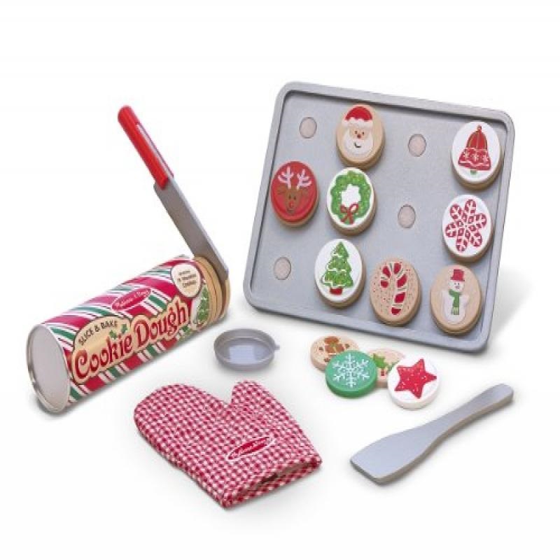Melissa & Doug Slice and Bake Wooden Christmas Cookie Play Food Set - Walmart.com - Walmart.com