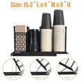 thumbnail image 4 of Breakroom Dispenser Coffee Mug Kitchen Countertop Cup Holder Adjustable Height 4 Compartment Lid Organizer Bar Storage A, 4 of 5