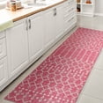 thumbnail image 3 of JONATHAN Y SANTA MONICA 2 x 8 Runner Rug, Ourika Moroccan Geometric Textured Weave - Fuchsia/Light Gray, SMB108Q-28, 3 of 3