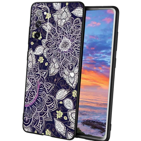 Floral-Mandala Phone Case, Degined for Samsung Galaxy A02S(US Model) Case Men Women, Flexible Silicone Shockproof Case for Samsung Galaxy A02S(US Model)