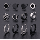 thumbnail image 2 of Conjunto de pendientes de acero de titanio para hombre, decoraciones combinadas, pendientes de alta gama que no se decoloran, accesorios sencillos para mujer, 2 of 4