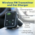 thumbnail image 2 of onn. Bluetooth FM Car Charger with LCD Screen, Type C, Wirelessly Stream Calls and Music, 2 of 10