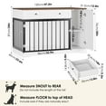 thumbnail image 3 of Homfa Dog Crate with Storage Cabinet and 2 Drawers, Indoor Furniture Style Wooden Large Dog Kennel, White, 3 of 6
