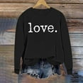 thumbnail image 5 of Goodtrade8 Ladies Valentines Day Tops Long Sleeve Gift Holiday Love Heart Valentines Sweatshirts Womens Casual Crewneck Pullover, 5 of 5