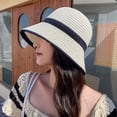 thumbnail image 5 of Wide Brim Anti-UV Cotton Linen Big Visors Breathable Fisherman Cap Fisherman's Hat Beach Cap Sun Hat Bucket Hat BLACK, 5 of 8
