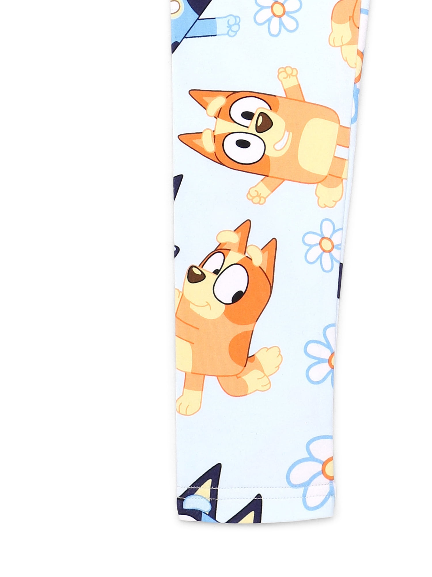 Bluey Girls Bluey and Bingo Flowers Graphic Leggings, Sizes 4-16