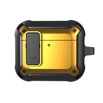 Dteck Case for Apple AirPods Pro 2nd Generation 2022,Shockproof Rubber Secure Lock Case Armor Military Full-Body Rugged Cover with KeyChain for AirPods Pro 2nd Gen 2022,Yellow