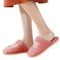 thumbnail image 4 of Vedolay Slippers for Women Men Cute Fuzzy House Slippers Non-Slip Bedroom Indoor Slippers Watermelon Red,41, 4 of 5