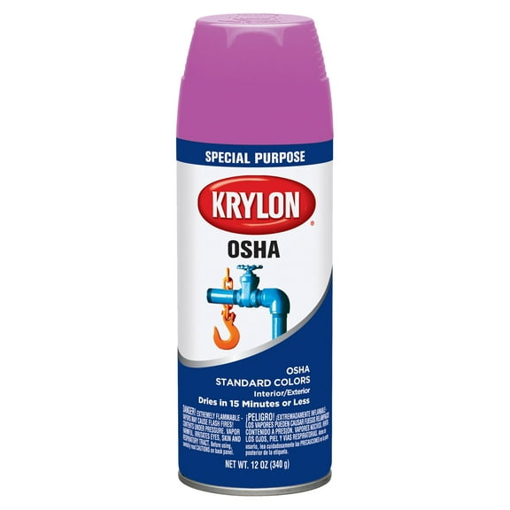 12 oz Krylon K01929777 Safety Purple OSHA Safety Colors Standard Spray Paint
