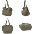 thumbnail image 4 of Sunyuer Large Capacity Canvas Tote Bag for Women, Simple Commuter Shoulder Bag, Trendy Slant Crossbody Bag for Work Shopping, 4 of 7