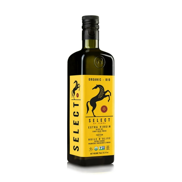 Huile d'olive vierge extra biologique première pression à froid de Select par Terra 750 ml