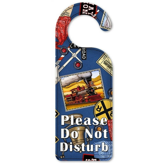 Do Not Disturb Door Knob Hanger Sign - Engineer Hats (blue) - Image by Dan Morris