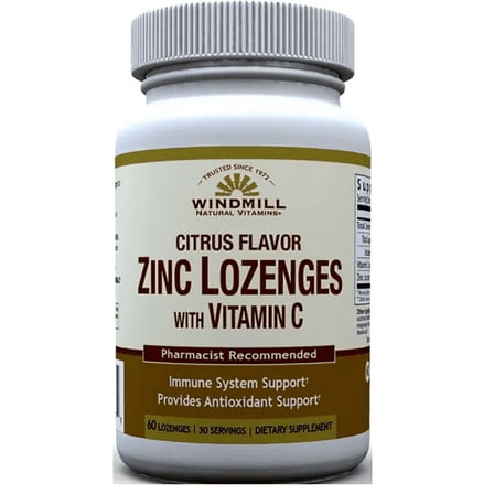 Windmill Zinc Lozenges with Vitamin C Citrus Flavor