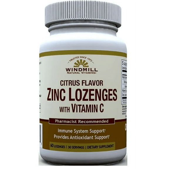 Windmill Zinc Lozenges with Vitamin C Citrus Flavor