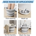thumbnail image 2 of UHIAGREE Collapsible Bucket,5L 1.3 Gallon Small Cleaning Mop Buckets, SiliconeCleaning Tub(Gray), 2 of 7