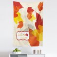 thumbnail image 1 of Hello Fall Tapestry, Watercolor Paint Autumn Season Theme Writing and Ornamental Leaves, Fabric Wall Hanging Decor for Bedroom Living Room Dorm, 5 Sizes, Cinnamon Mustard White, by Ambesonne, 1 of 1