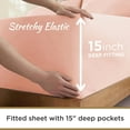 thumbnail image 2 of Twin Sheet Set - 1800 Ultra-Soft Microfiber Twin Bed Sheets - Double Brushed - Deep Pockets - Easy Fit – Wrinkle Free - Comfy - 3 Piece Set - Bedding Sheets & Pillowcases (Twin, Peach), 2 of 7