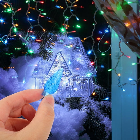 FRCOLOR Blue LED Light Covers for Home Use Plastic Crafted Ideal for Indoor Outdoor Settings 100pcs