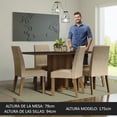 thumbnail image 4 of Juego de Comedor Mesa Tablero de Madera 6 Sillas Marrón/Negro/Imperial Renata Madesa, 4 of 6
