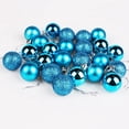thumbnail image 2 of Porfeet Xmas Trees Ball Decor,Shatterproof Blue Plastic Christmas Ball Ornaments, 24 Count (1.2"), 2 of 4