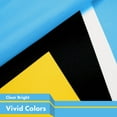 thumbnail image 4 of G128 Saint Lucia Saint Lucian Flag | 3x5 Ft | LiteWeave Pro Series Printed 150D Polyester | Country Flag, Indoor/Outdoor, Vibrant Colors, Brass Grommets, Thicker and More Durable Than 100D 75D Poly, 4 of 6