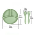thumbnail image 2 of BPPEG Silicone Baby Feeding Set,Divided Suction Plates with Fork And Spoon,Baby Utensils Set for Weaning Infant Feeding And Eating Baby Silicone Feeding Set, 2 of 7