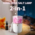 thumbnail image 3 of Rechargeable Salt Lamp - Himalayan Salt Lamp 2 in 1 Crystal Salt Lamp Essential Oil Diffuser, 7-Color Light Salt Lamp Night Light for Living Room, Bedroom, White, 3 of 7
