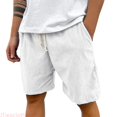 thumbnail image 2 of JTieacloth Men's Corduroy Casual Shorts Classic Stretch Short for Summer Beach Vacation(White), 2 of 7