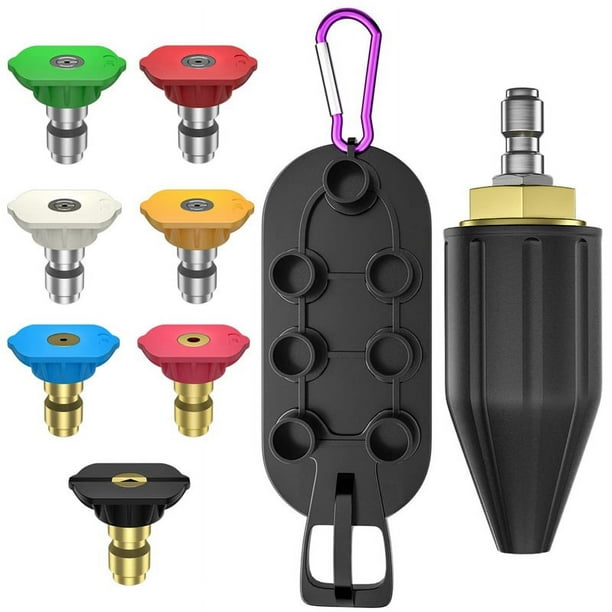 Boquilla Turbo, Juego de Puntas de Rociado de Boquilla para Lavadora una PresióN Que Incluye Boquilla Turbo Giratoria y Puntas de Boquilla con Soporte para Boquilla