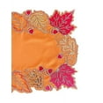 thumbnail image 4 of Fennco Styles Embroidered Sequin Autumn Leaves Table Runner 16" W X 117" L - Terracotta Harvest Foliage Table Cover for Thanksgiving, Holiday, Banquets, Special Occasion, 4 of 5