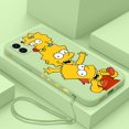 thumbnail image 1 of Funda de silicona con correa de mano para iPhone, carcasa de Los Simpsons para iPhone 14, 13, 12, 11 Pro Max, Mini, X, XR, XS MAX, SE20, 8, 7 Plus, 6, 6S Plus Fivean unisex, 1 of 2