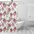 thumbnail image 2 of Rateoe Lilies Flowers Shower Curtain - Fancy Bathroom Shower Curtain Sets - Waterproof Shower Curtain with Hooks with 12 Plastic Hooks 72x72 Inches, 2 of 5