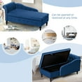 thumbnail image 2 of ACMEASE Modern Velvet Chaise Lounge Velvet With Right Armrest and Storage, Blue, 2 of 7