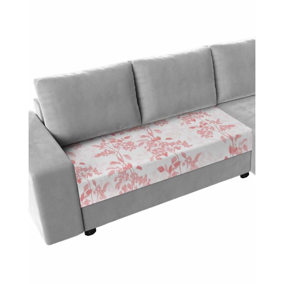 Pink Fruit Couch Cushion Covers Stretch, Washable Sofa Seat Covers Individual Seat Cushion Sofa Slipcovers Vintage Plant Nature Botanical Flower Couch Cover Furniture Protector M-1PCS