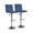 Iron Blue, variant on Bar Stools 1 Set of 2, Counter Height Bar Stools, Square Cushion Bar Stools with Back, Footstool, Cafe, Blue, 2 pieces