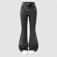 thumbnail image 5 of JLMSPLWG Girls Flare Jeans Kids High Waisted Pants Toddler Daily Wear Skinny Fit Black Aesthetic Bell Bottom Jean Streetwear Teen Girl Solid Color Casual Stretchy Summer Denim Jeans Kids Clothes, 5 of 7