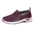 thumbnail image 2 of CAIXAI Walking Shoes for Women Orthopedic Dress Shoes for Women Lightweight Knit Upper Embroidery White Sneakers for Women Walking Anti-Skid Adjustable Upper Mary Jane Flats Hands-Free Barefoot Shoe, 2 of 3