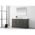 thumbnail image 2 of Vanity Art 60 Inch Single Sink Bathroom Vanity with Ceramic Sink and Engineered Marble Top, Without Mirror, 2 of 4