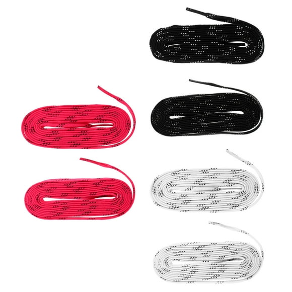 3 Pares de Cordones para Patines de Hockey sobre de 96 " Mantienen Atados Y Ajustados para Mujeres Y Hombres shamjiam Patines Lacios de zapatos