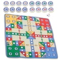 thumbnail image 4 of Flying Chess Carpet Aeroplane Chess Rug Playmat Fun Family Parent-child Game Party Game Travel Game (82 x 82cm, EVA Chess Pieces), 4 of 5