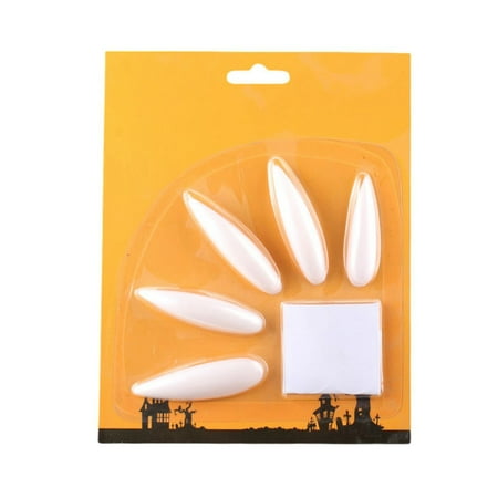 

Joyfeel 10Pcs Witch Nails Extra Long High Gloss Full Cover Sharp DIY Cosplay Props Plastic Halloween Zombie Costume Party False Nails for Festival