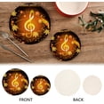 thumbnail image 4 of SKYSONIC 2 pcs Fall Autumn Musical Note Pot Holders Trivets, Heat Resistant Trivets,Abstract Maple Leaves Cotton Thread Weave Mats for Hot Pads Pans Pot Bowl Teapot, 4 of 7