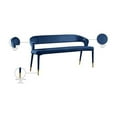 thumbnail image 2 of Meridian Furniture Destiny Navy Velvet Bench, 2 of 7