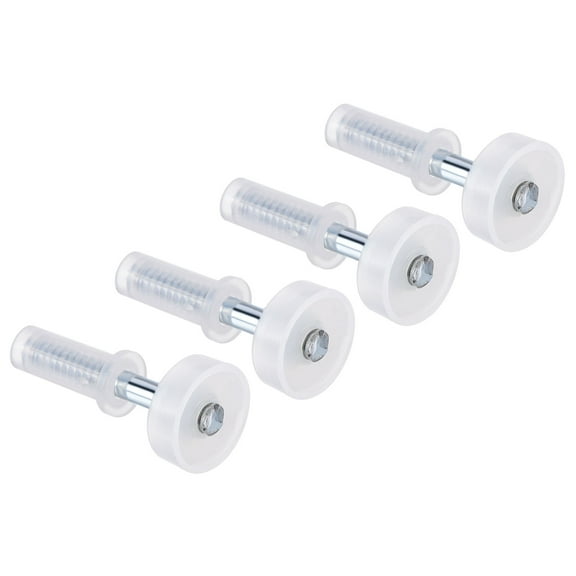 Uxcell 3/8'' Dia Stainless Steel Plastic Bifold Door Hardware Bi-Fold Door Top Guide Wheel Silver 4 Pcs