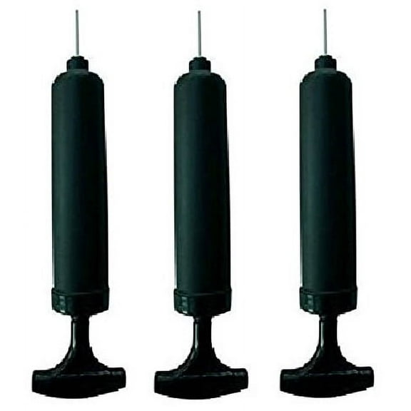 3 Pack of Black hand Pumps with inflation needles, Ball pump, Football, Soccer, Basketball, Kickball, tire pump