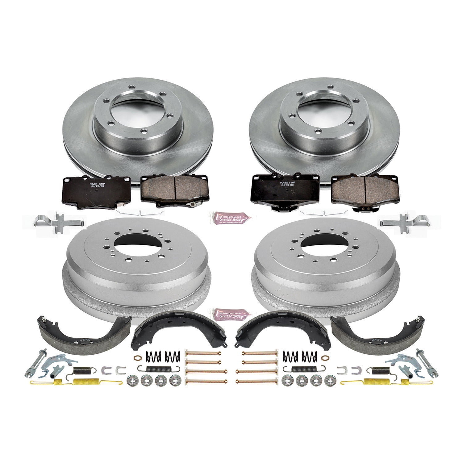 Power Stop Front and Rear Stock Replacement Drum and Shoe Kit KOE15094DK