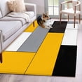 thumbnail image 5 of Area Rug 48×72in, Yellow Gray Color Block Patchwork Floor Carpet Living Room Rug, Geometric Minimalist Art Non-Slip Welcome Mat Indoor Rugs for Bedroom Dining Room, 5 of 9